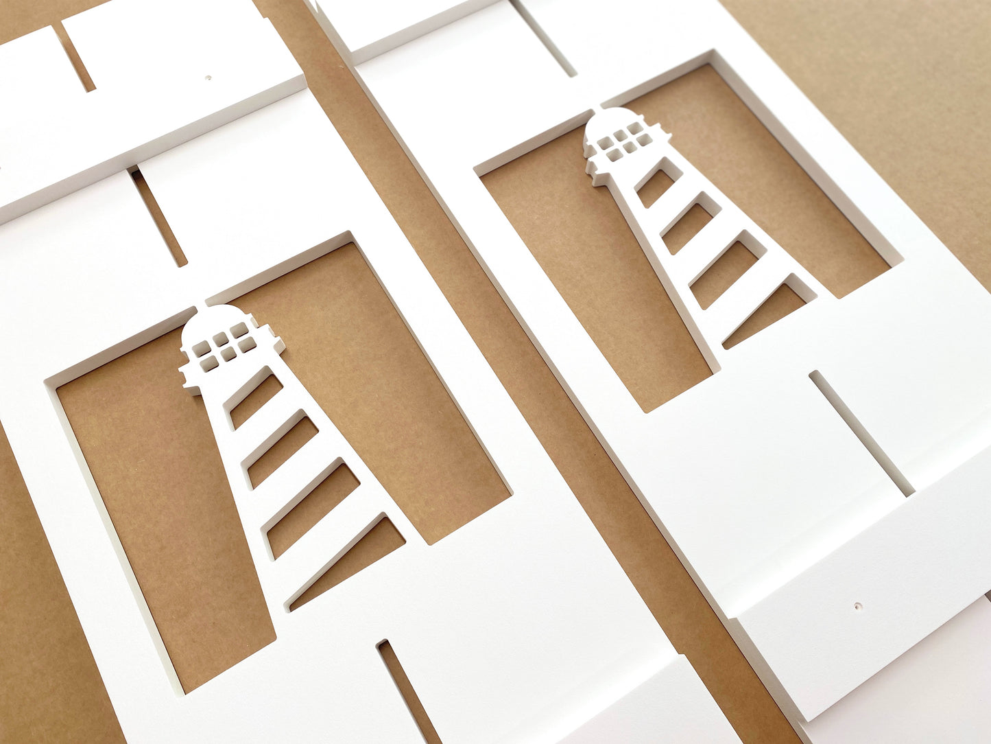 Weatherproof Lighthouse Window Shutters for Outdoor Beach House or Coastal Home Decor (Standard Shutter Size)