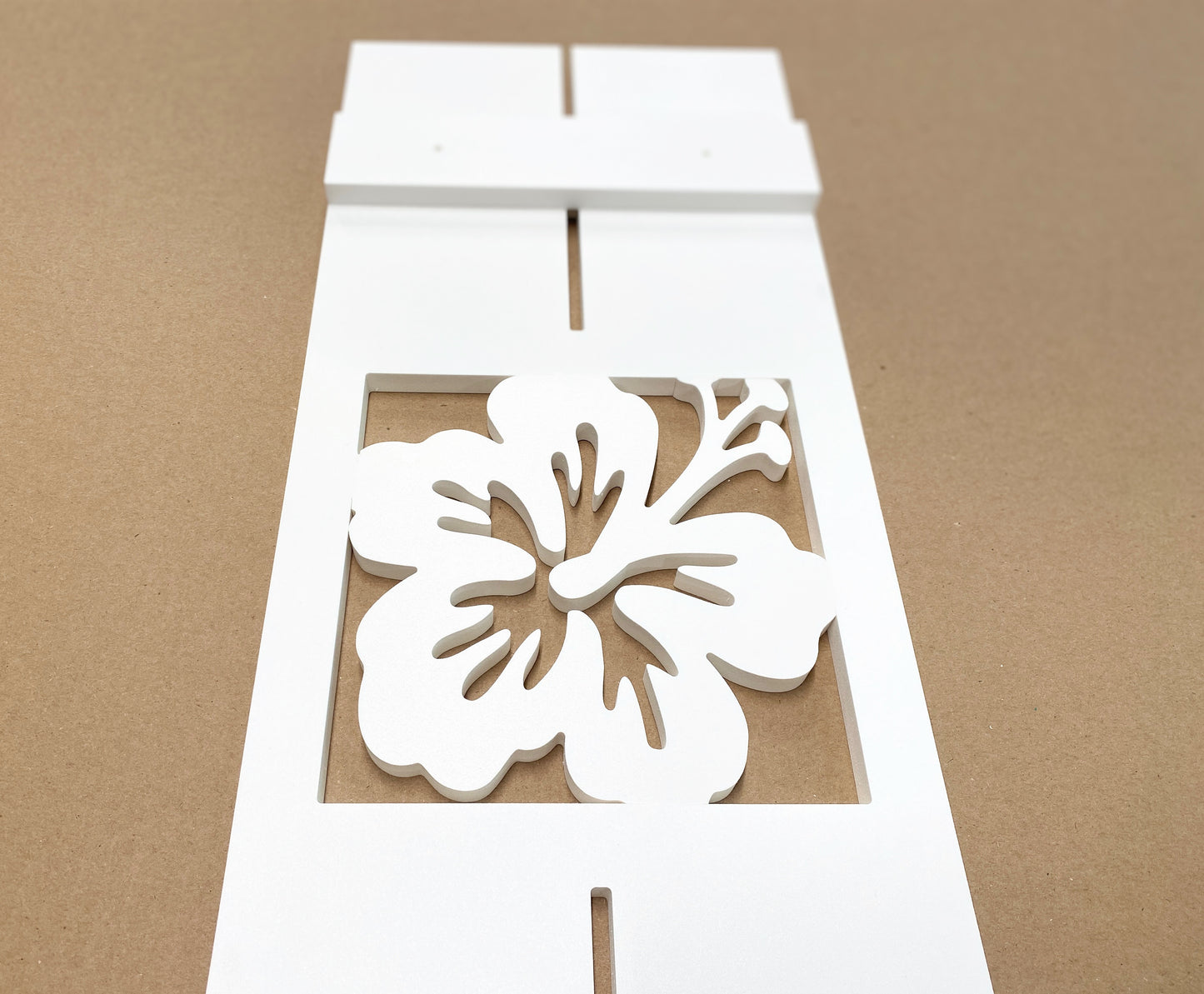 Weatherproof Hibiscus Flower Window Shutters for Outdoor Beach House or Coastal Home Decor (Standard Shutter Size)