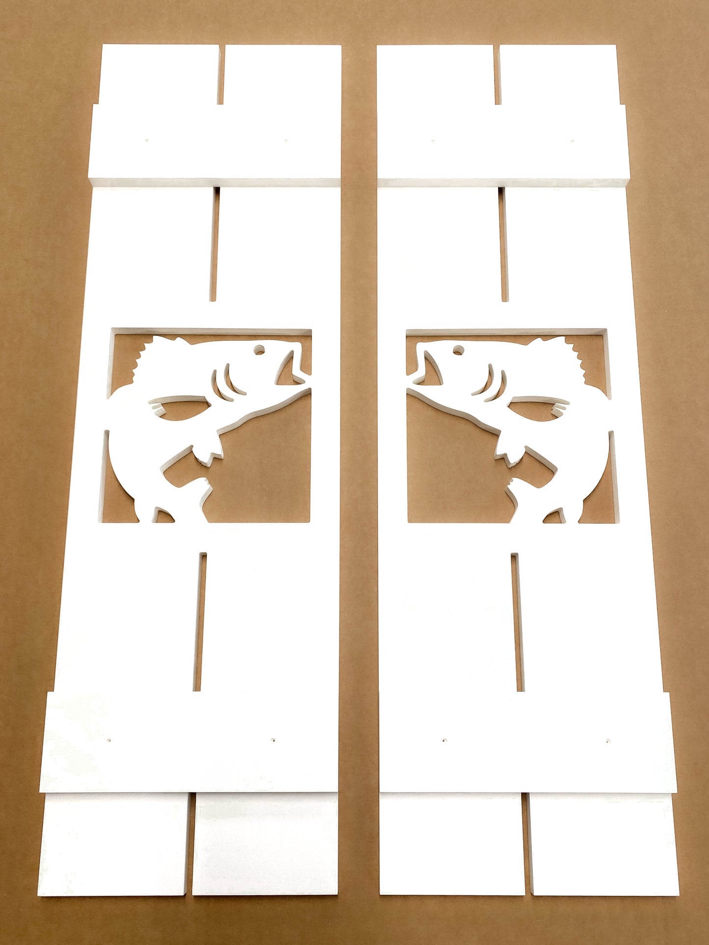 Weatherproof Largemouth Bass Fish Window Shutters – Custom Lake House & River Home Exterior Shutters (Sold Individually)