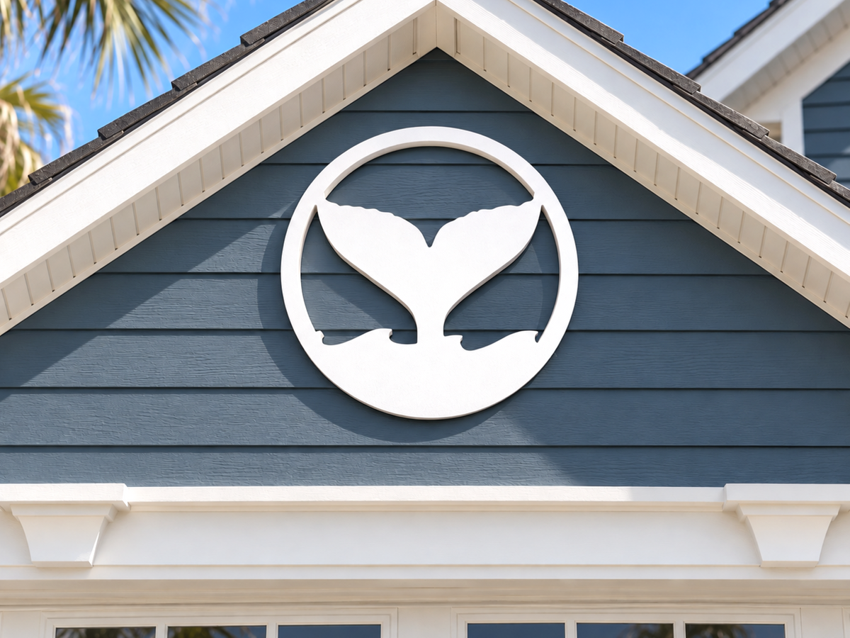 Whale Tail Weatherproof Outdoor Wall Art Decor