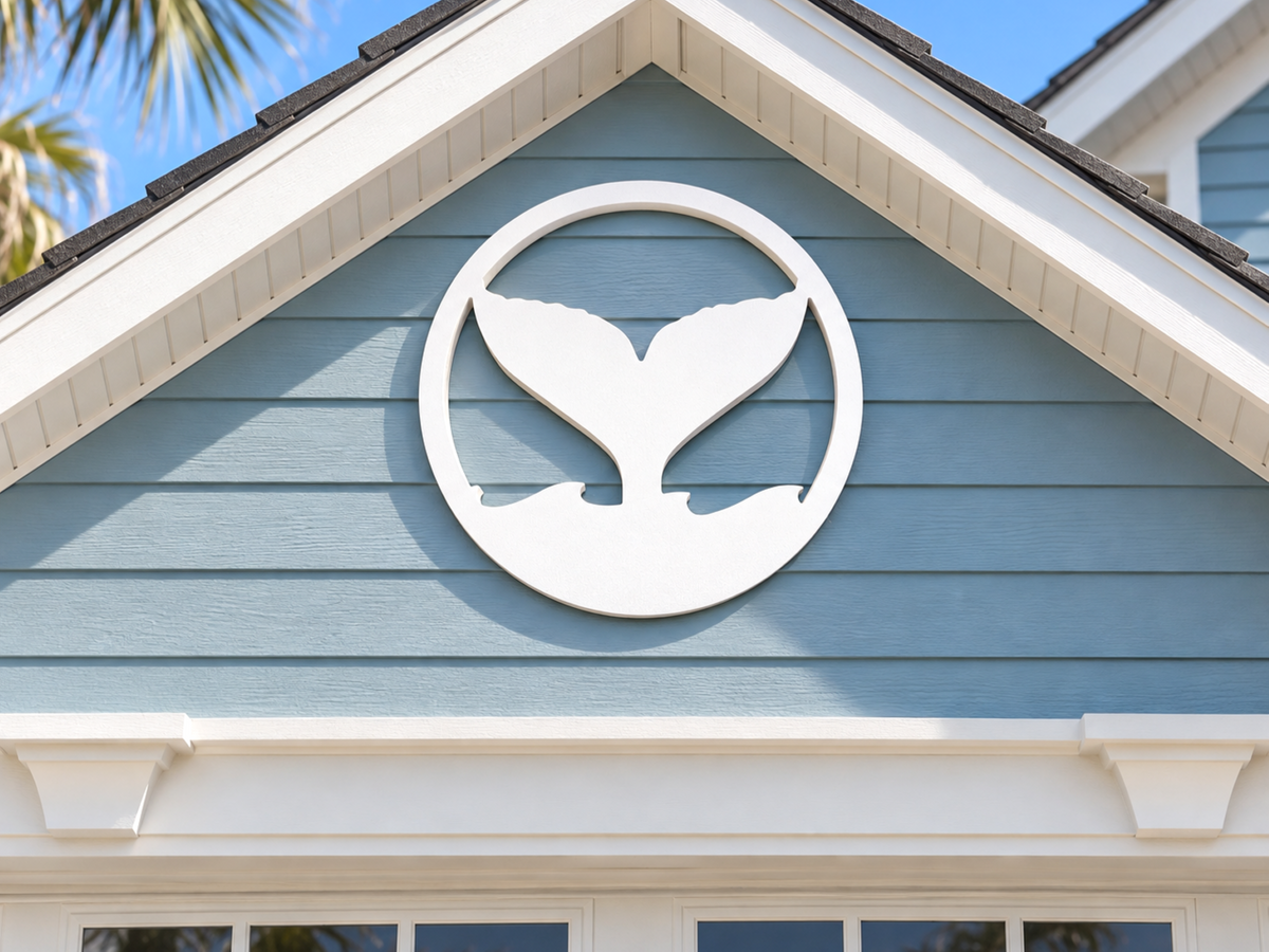 Whale Tail Weatherproof Outdoor Wall Art Decor