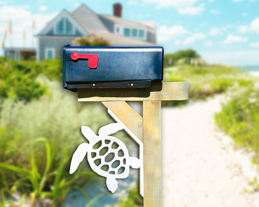sea turtle mailbox bracket for beach houses and coastal homes exterior decor
