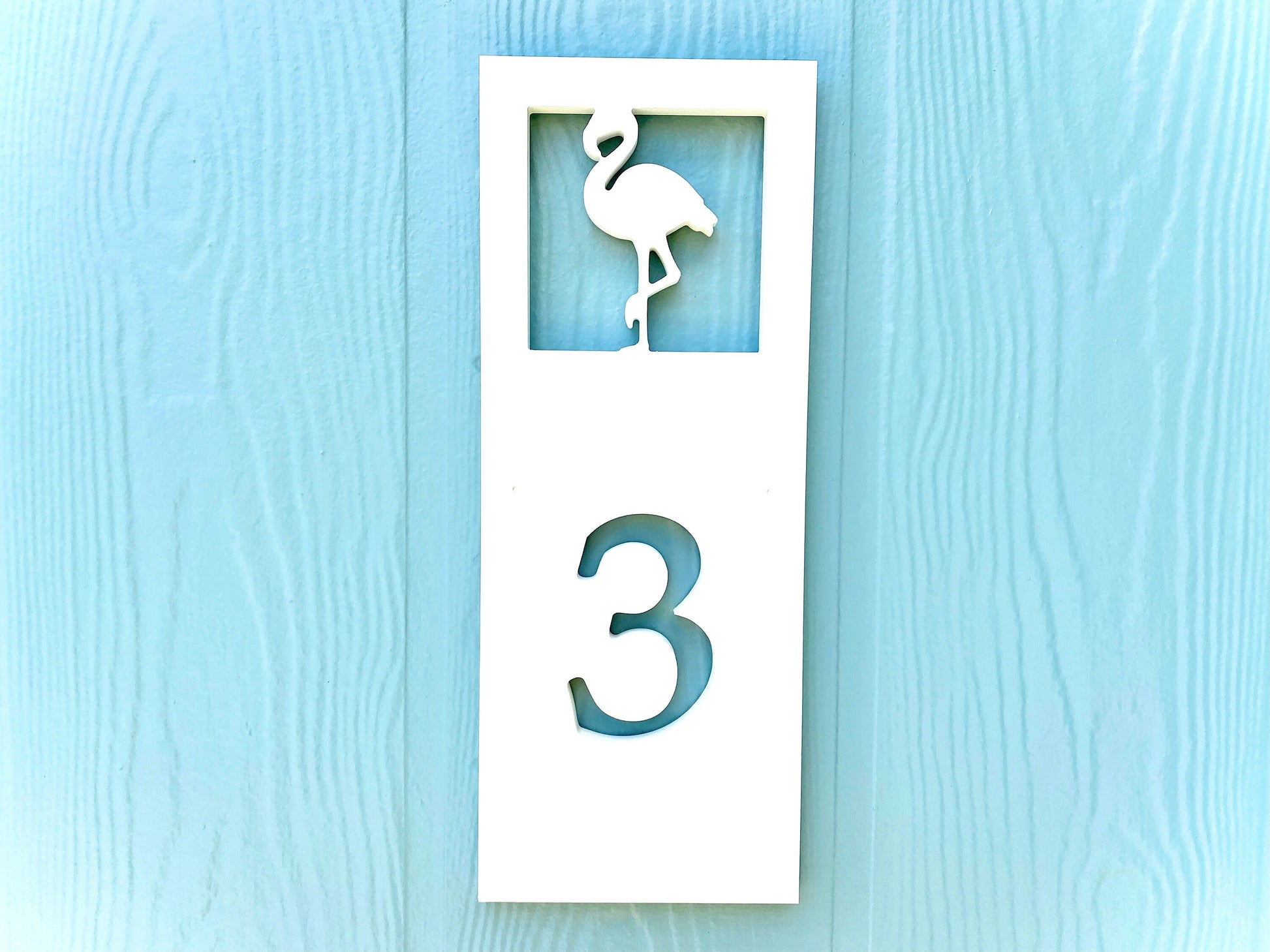 Choose Design / 1 - 2 Digit Vertical Address Sign, Weatherproof PVC House Numbers, Beach House Address Plaque, Outdoor Coastal Home Decor