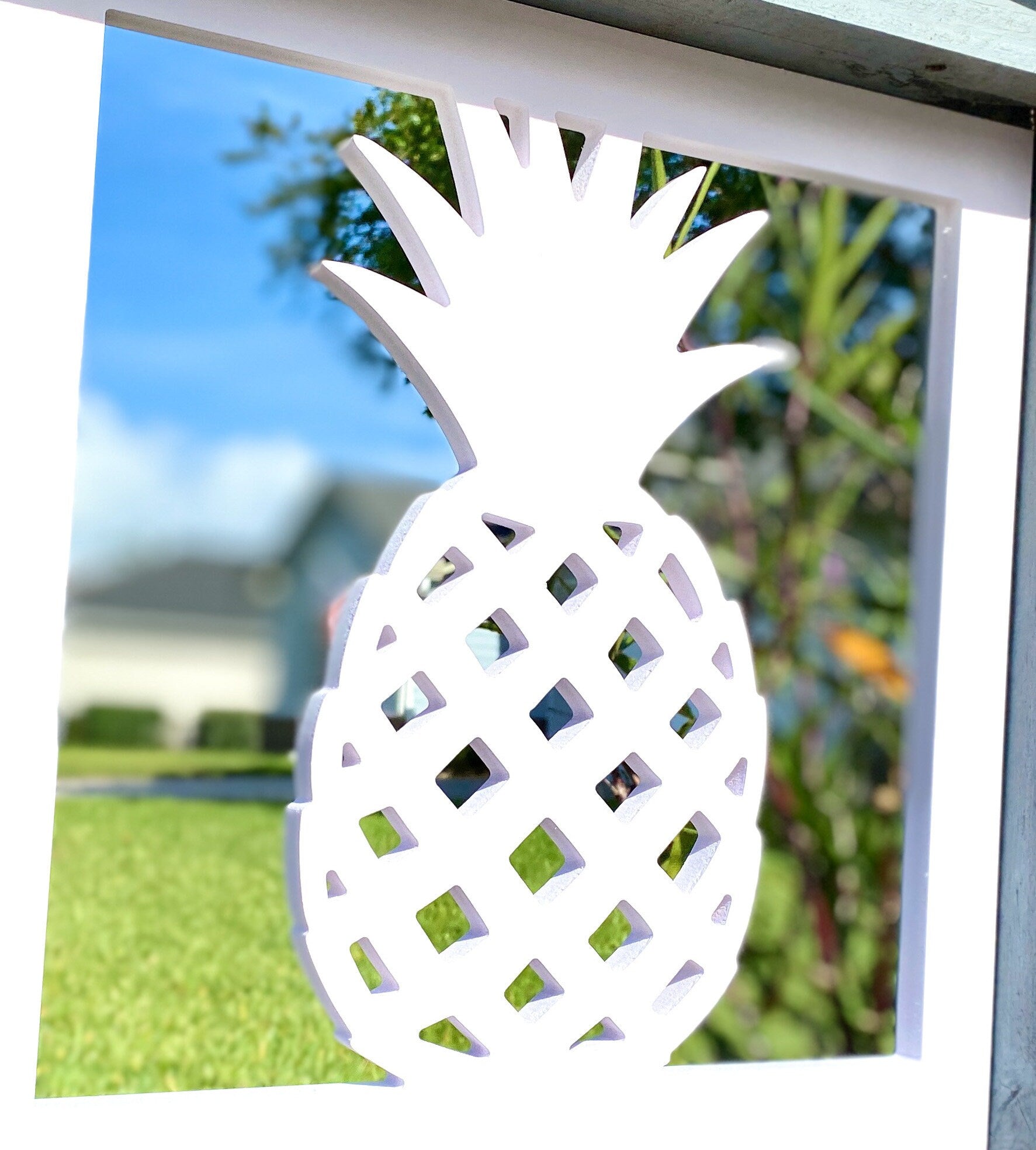 Pineapple Mailbox Bracket, Weatherproof PVC Coastal Beach House Decor, Screen Door Decor, Outdoor Home Accent, Exterior Mailbox Sign