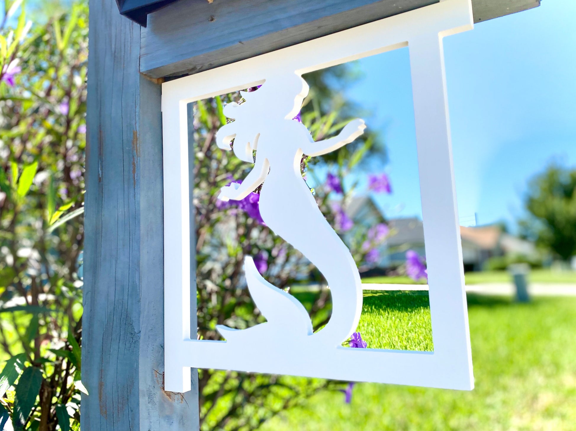 Mermaid Mailbox Bracket, Weatherproof PVC Coastal Beach House Decor, Screen Door Decor, Outdoor Home Accent, Exterior Mailbox Sign