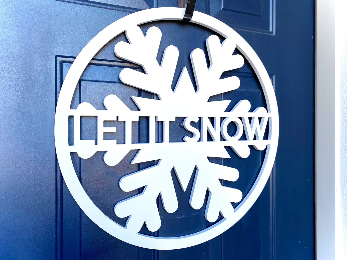 Snowflake Door Hanger: Weatherproof PVC Winter Wreath
