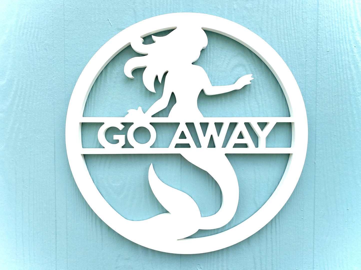 Mermaid Name Sign, Mermaid Front Door Hanger, Weatherproof Coastal Beach House Decor, Exterior Mermaid Home Decor, Mermaid Nursery