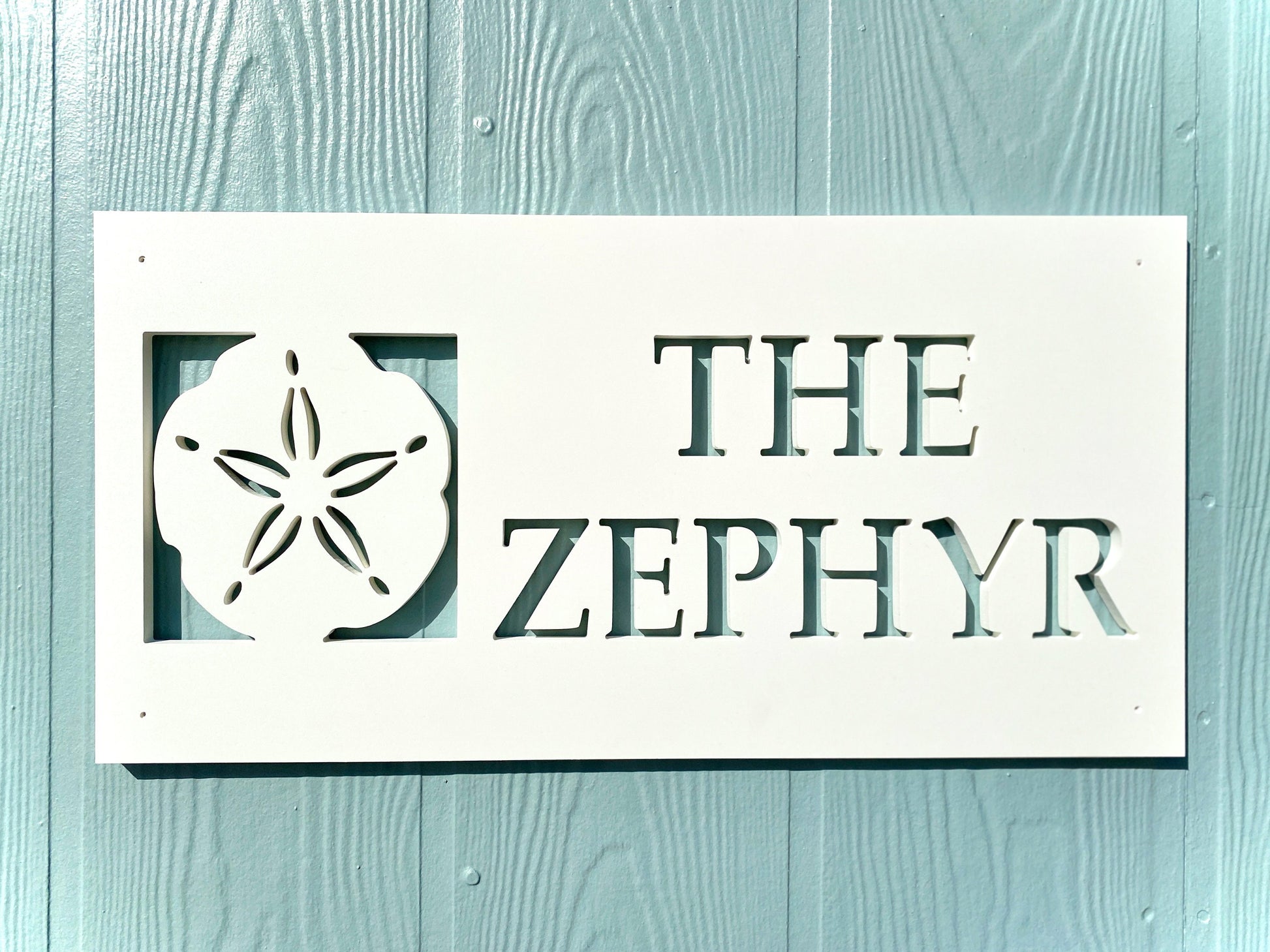 Custom Sand Dollar Beach House Name Sign, Weatherproof Personalized Home Name, Coastal Beach House Decor, Outdoor Exterior PVC Sign