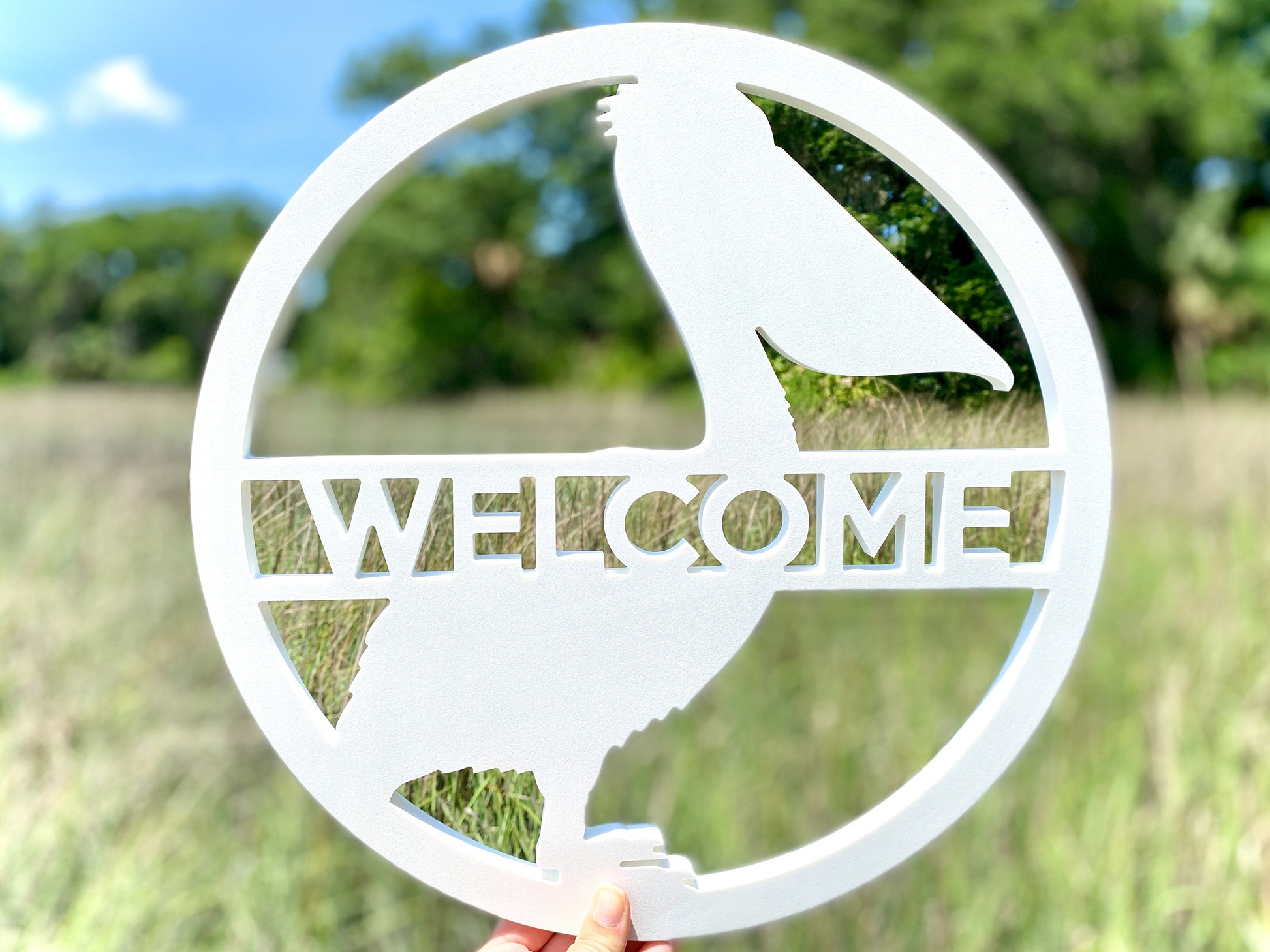 Weatherproof PVC Pelican Door Hanger, Personalized Exterior Home Decor, Coastal Beach House Outdoor Sign, Pelican Beach Bird