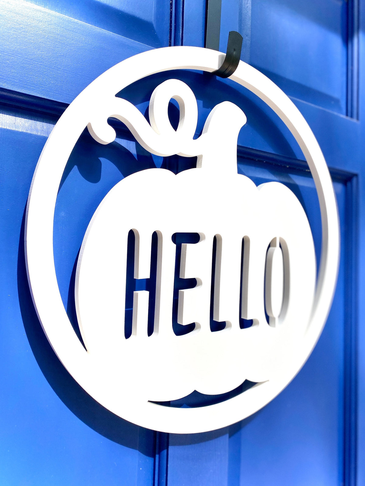 Hello Fall Pumpkin Door Hangers - Double Door Autumn Decor