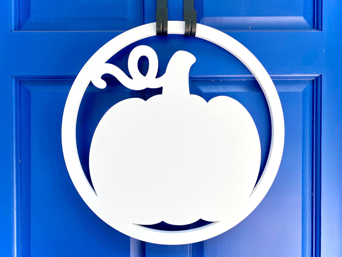 Weatherproof PVC Pumpkin Wreath: Fall Front Door Decor