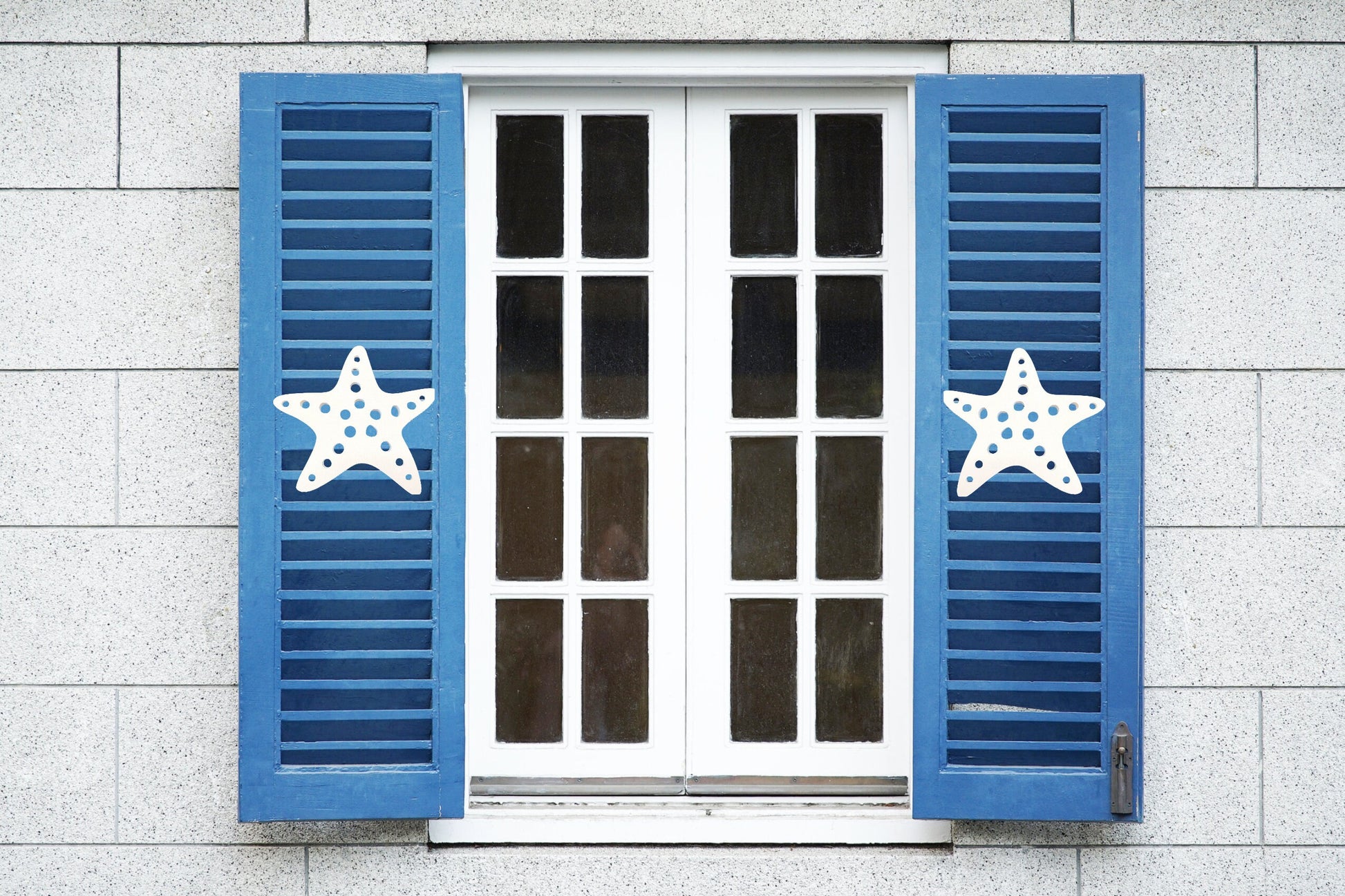 Starfish Shutter Add-On Decorations, Weatherproof PVC Exterior House Decor, Beach House Decor, Coastal Home Shutter Embellishments