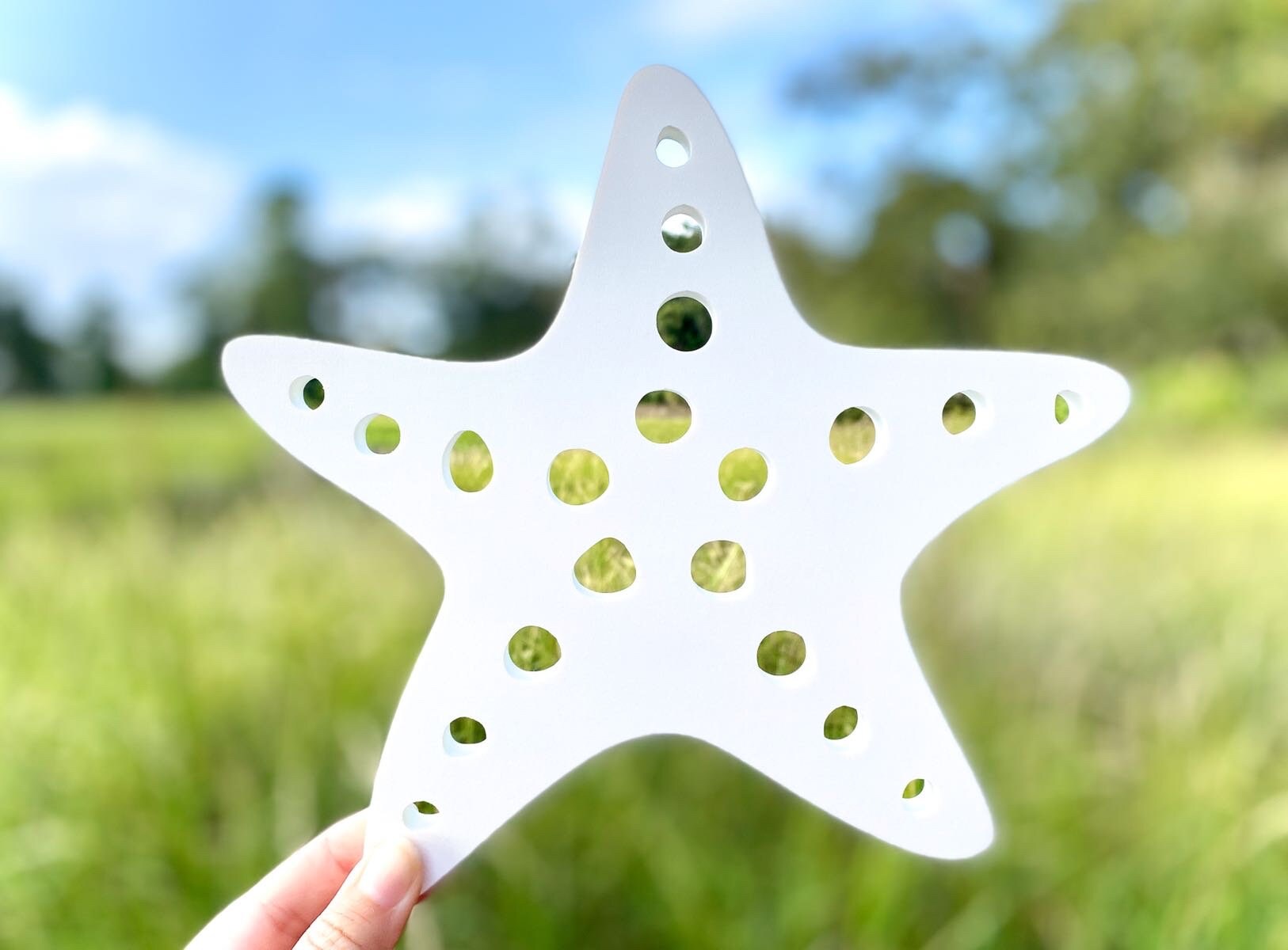 Starfish Shutter Add-On Decorations, Weatherproof PVC Exterior House Decor, Beach House Decor, Coastal Home Shutter Embellishments