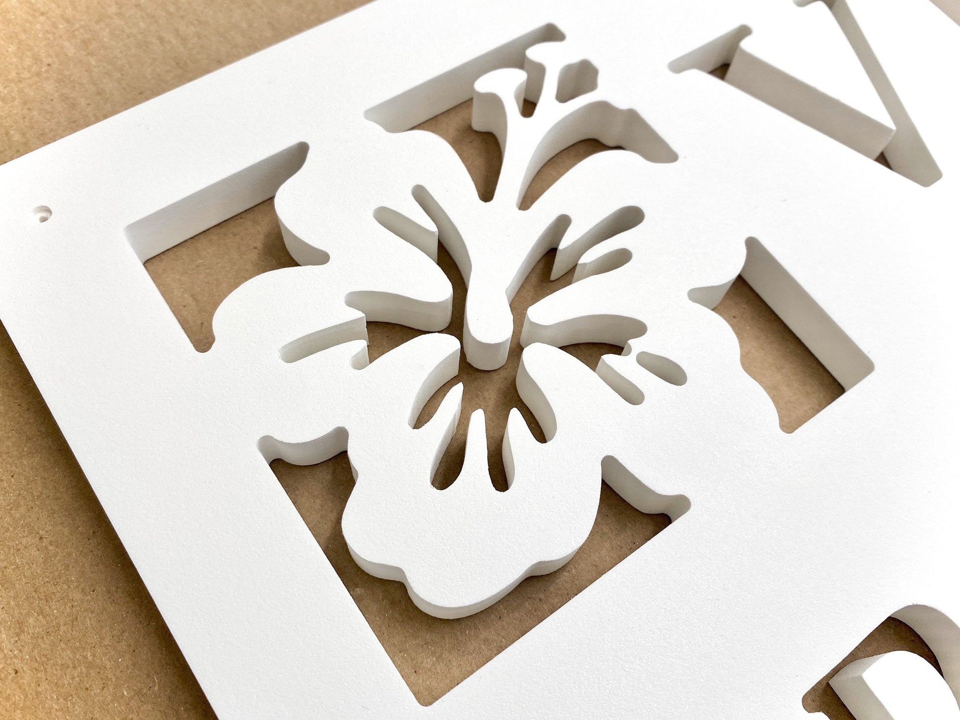 Full Street Address Plate with Hibiscus Flower, Tropical Home Decor, Outdoor PVC Weatherproof House Numbers, Beach House Address Numbers