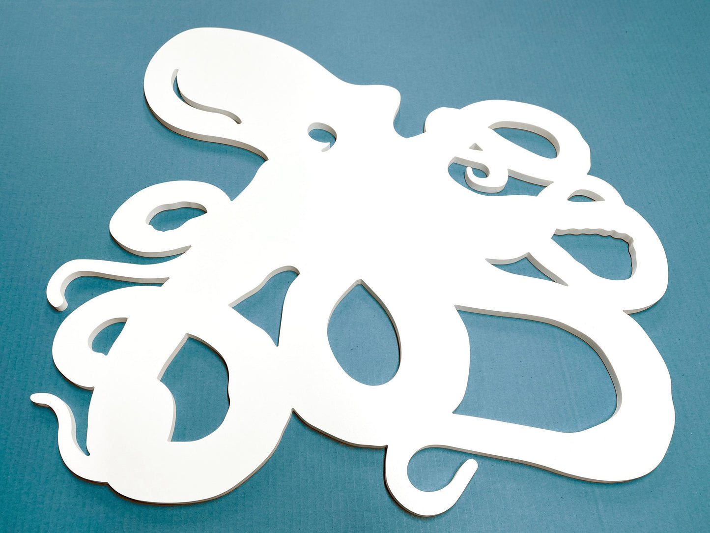 Large Octopus Sign for Beach House, Weatherproof PVC Exterior Art, Coastal Home Decor, Big Outdoor Beach Art for House Wall or Fence
