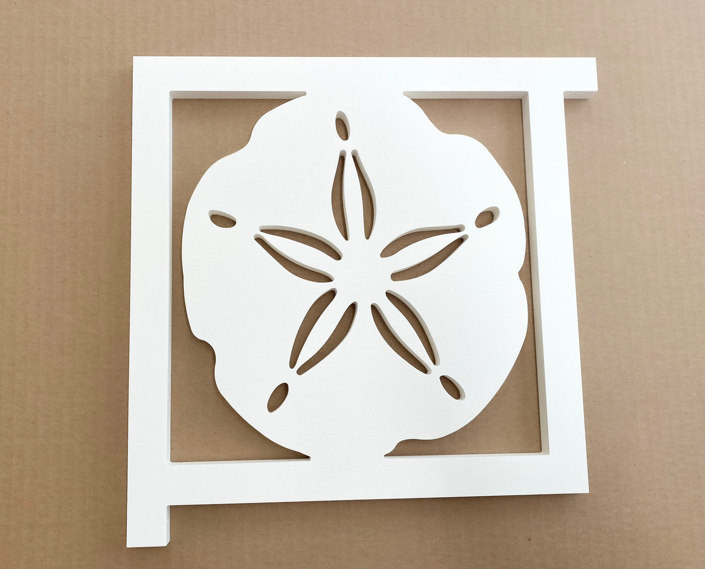 Sand Dollar Mailbox Bracket, Weatherproof PVC Coastal Beach House Decor, Screen Door Decor, Outdoor Home Accent, Exterior Mailbox Sign