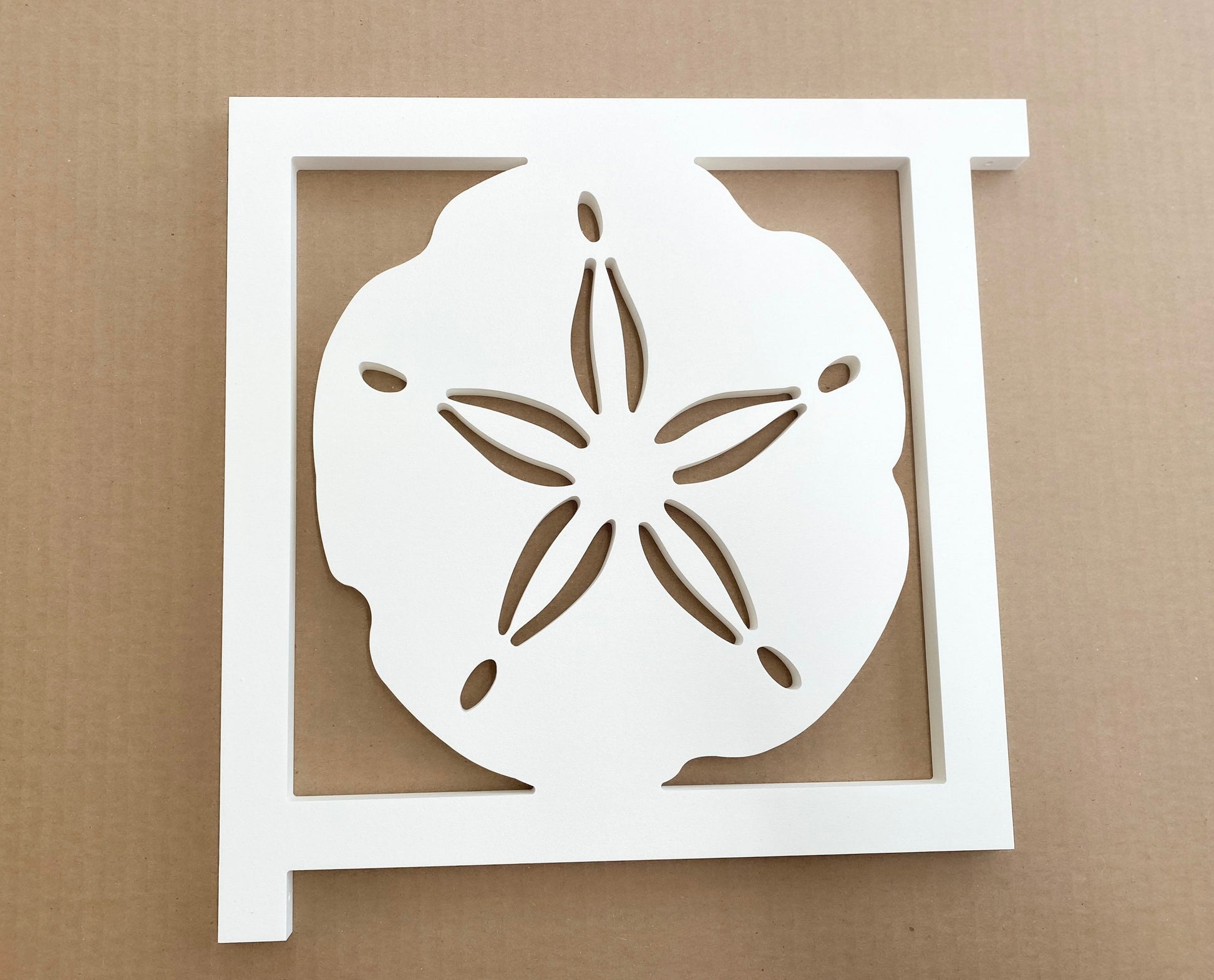 Sand Dollar Mailbox Bracket, Weatherproof PVC Coastal Beach House Decor, Screen Door Decor, Outdoor Home Accent, Exterior Mailbox Sign
