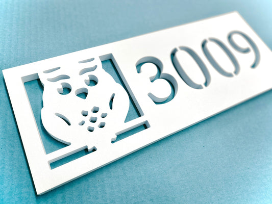 Owl Address Sign for House, Weatherproof House Numbers, Exterior Address for Home, Bird Decor