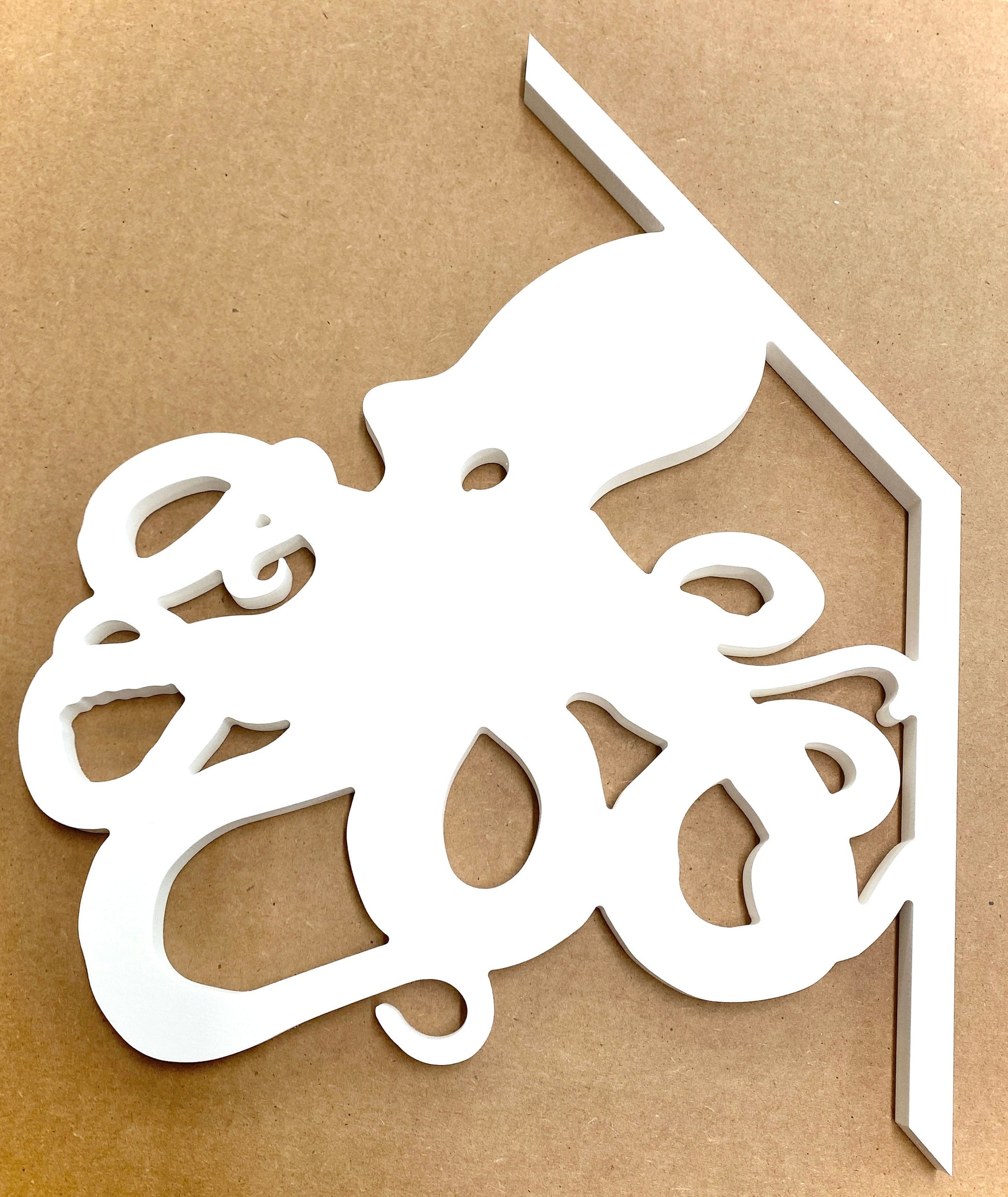 Octopus Mailbox Bracket for 45 Degrees Angle Post, Mailbox Decor, Weatherproof PVC Beach House Decor, Coastal Home Yard Art