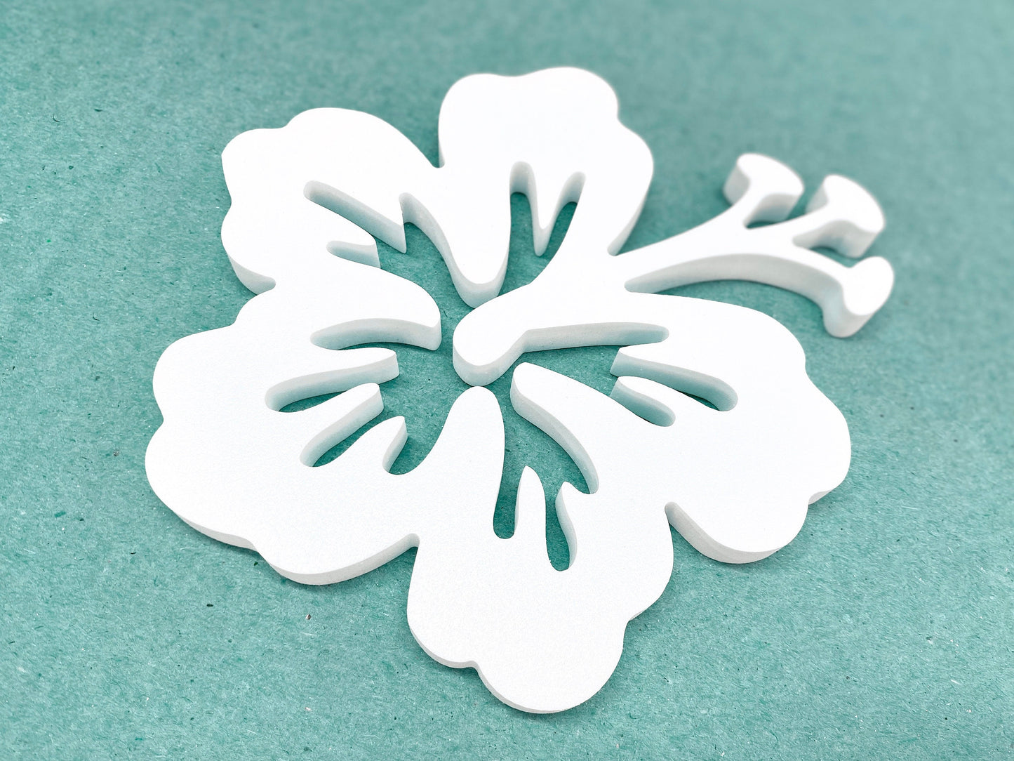 Hibiscus Flower Shutter Add-On Decorations, Weatherproof PVC Exterior House Decor, Beach House Decor, Coastal Home Shutter Embellishments