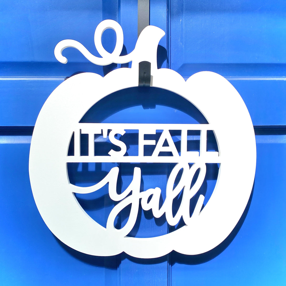 Fall Pumpkin Door Hanger: Weatherproof PVC, Southern Porch Decor