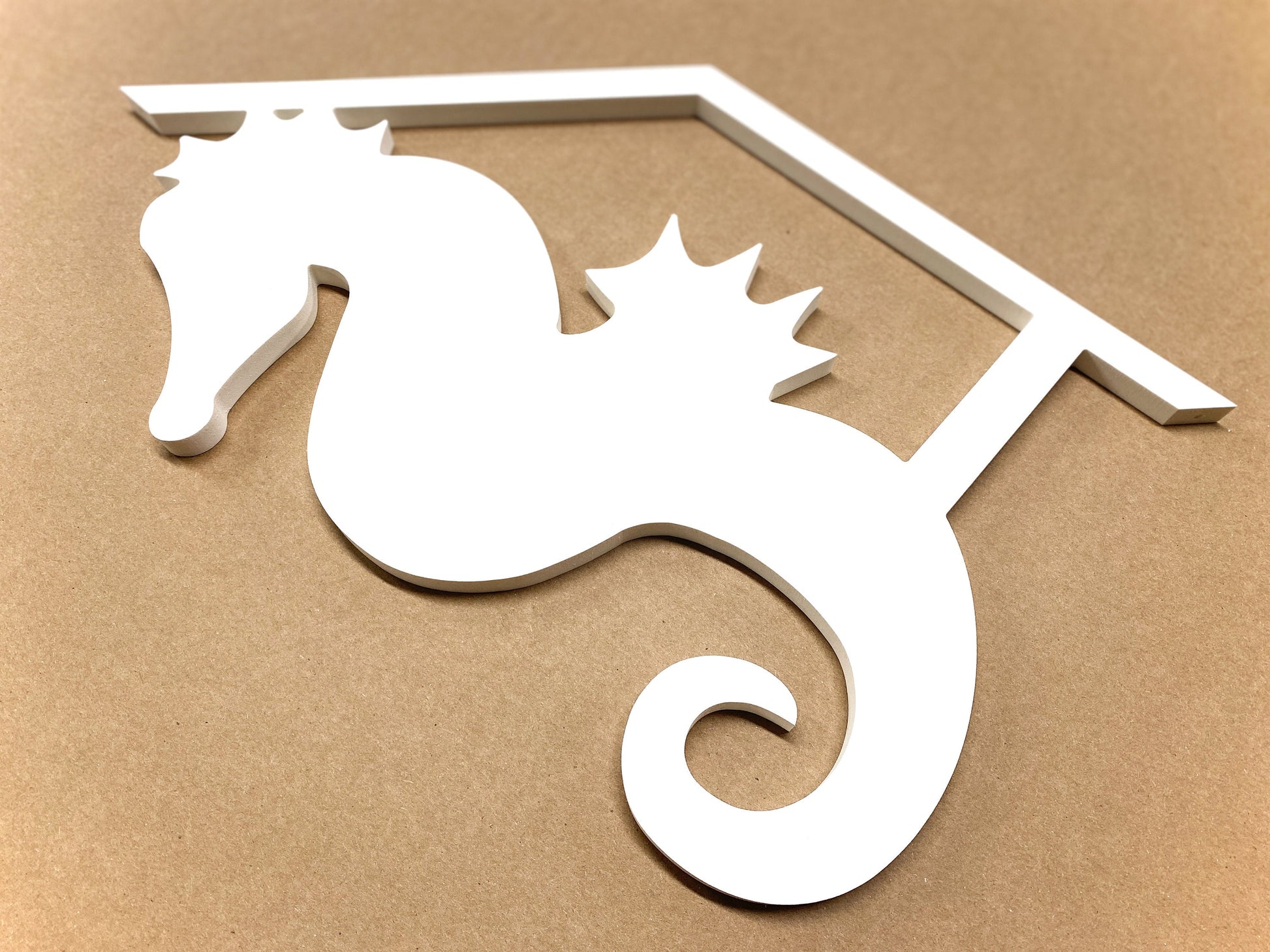 Seahorse Mailbox Bracket for 45 Degrees Angle Post, Mailbox Decor, Weatherproof PVC Beach House Decor, Coastal Home Decor Yard Art