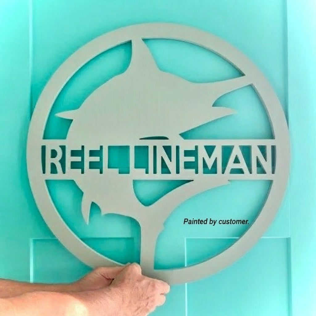 Weatherproof Marlin House Sign, Custom Fishing Decor Front Door Hanger, Beach House Coastal Decor, Outdoor Home Sign