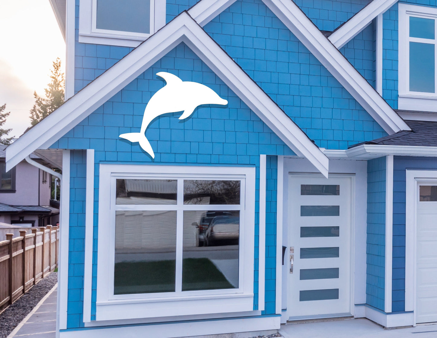 Large Exterior Dolphin, Weatherproof PVC Beach House Decor, Big Outdoor Porpoise Wall Art, Coastal Decor, Florida Home Yard Art