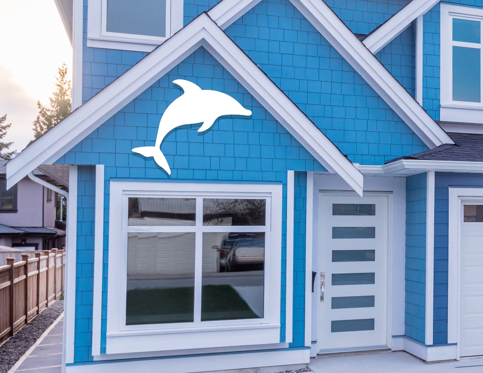 Large Exterior Dolphin, Weatherproof PVC Beach House Decor, Big Outdoor Porpoise Wall Art, Coastal Decor, Florida Home Yard Art