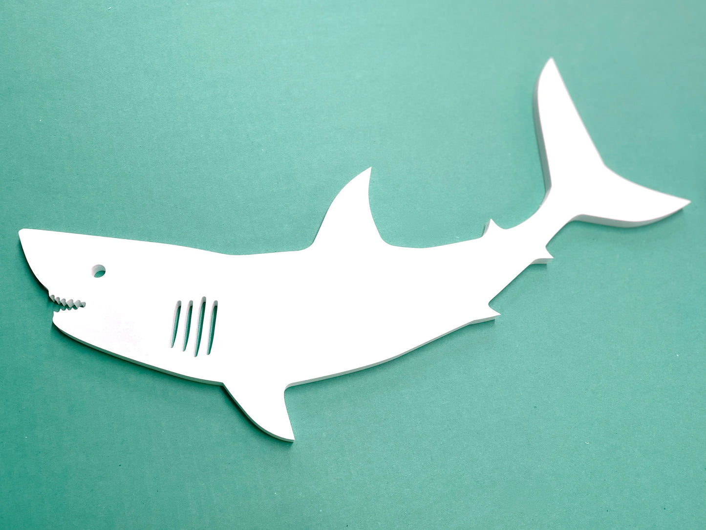 Large Outdoor Shark, Weatherproof PVC Shark Sign for Beach House, Exterior Coastal Home Decor, Shark Home Decor, Outdoor Beach House Art