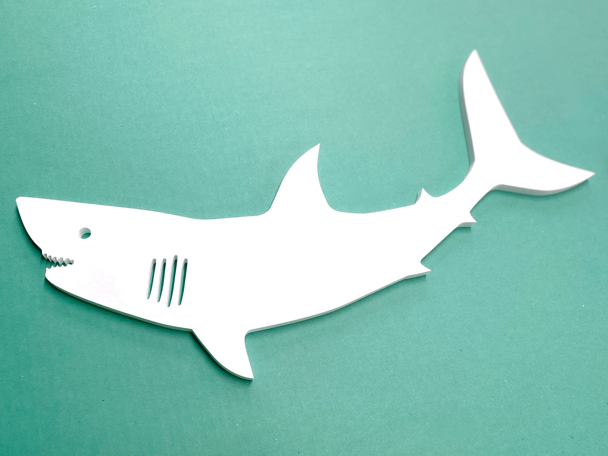 Large Outdoor Shark, Weatherproof PVC Shark Sign for Beach House, Exterior Coastal Home Decor, Shark Home Decor, Outdoor Beach House Art