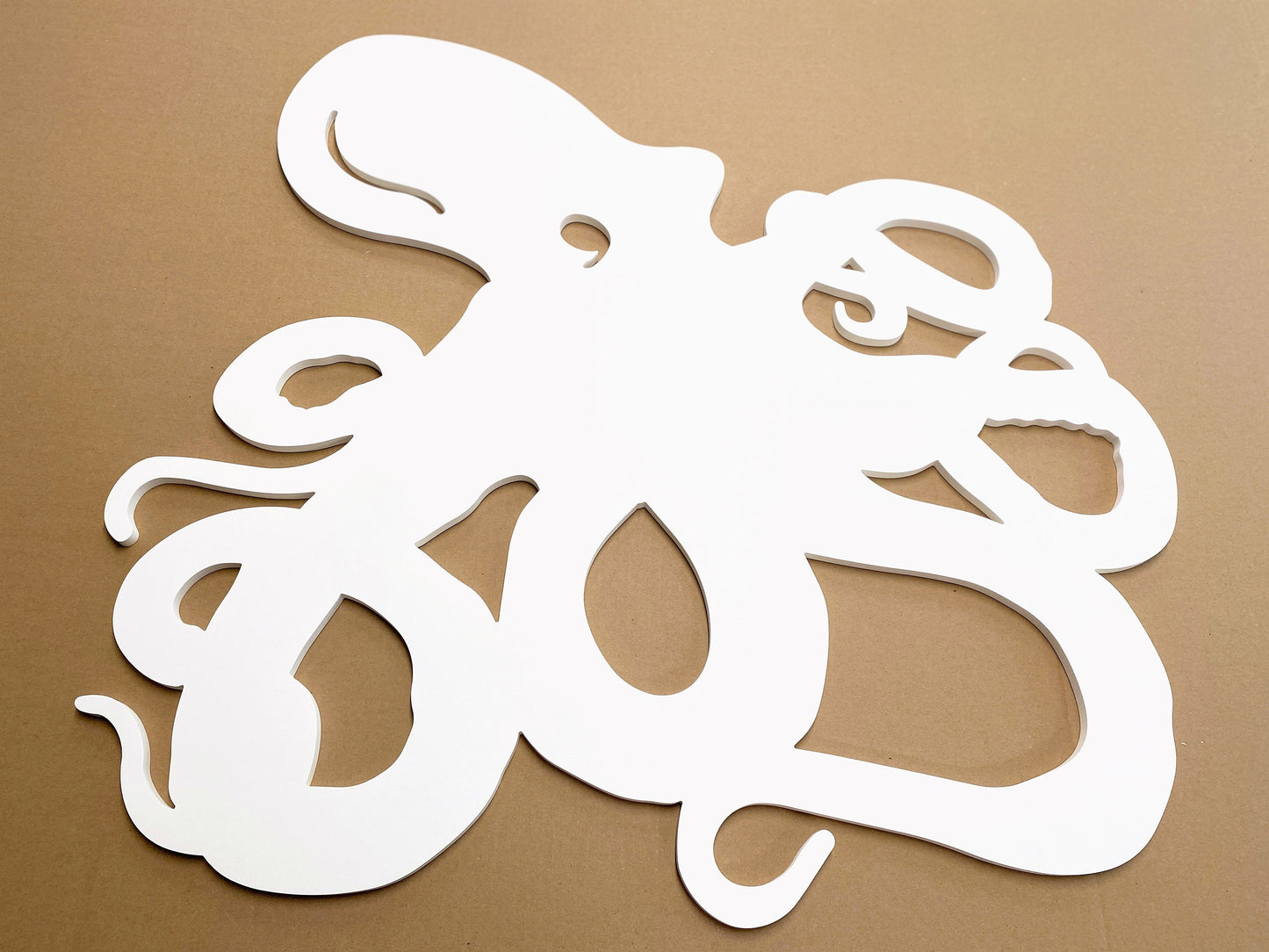 Large Octopus Sign for Beach House, Weatherproof PVC Exterior Art, Coastal Home Decor, Big Outdoor Beach Art for House Wall or Fence