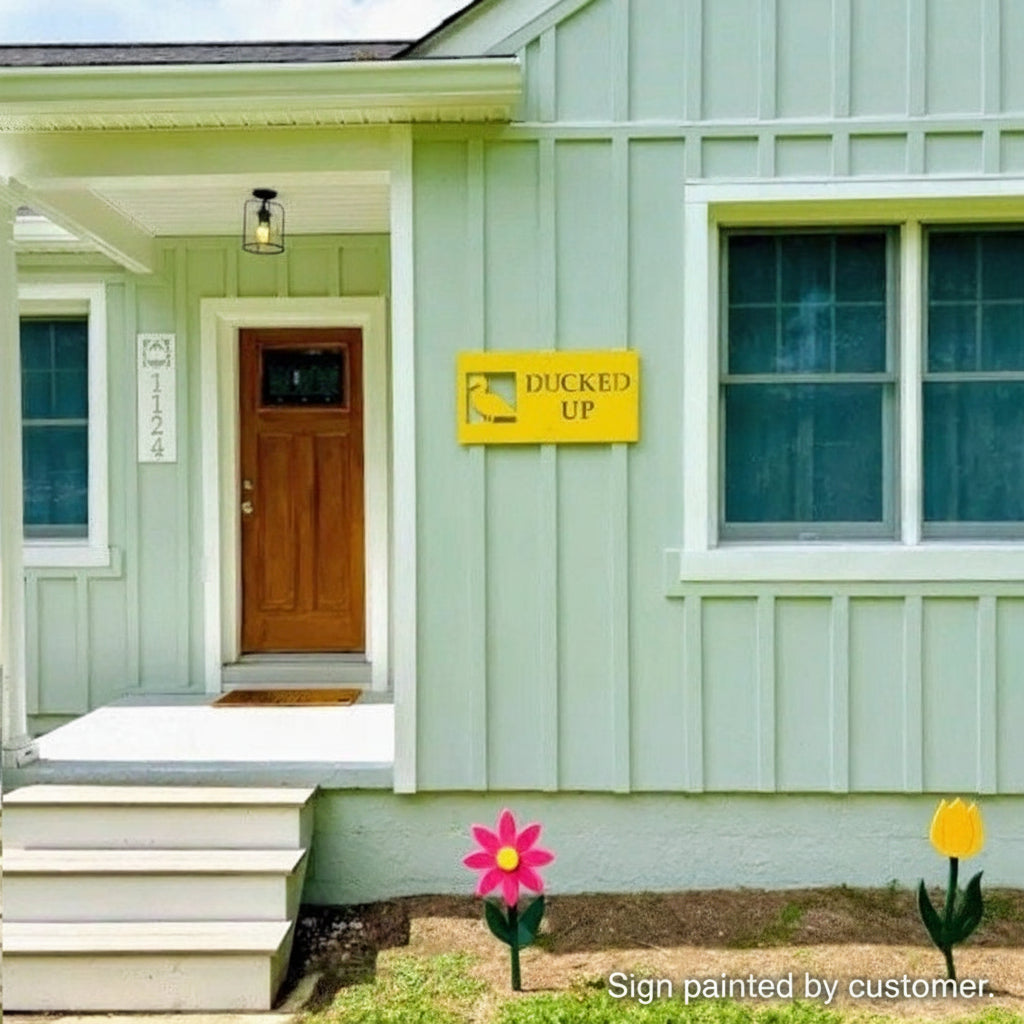 Outdoor Duck House Name Sign, Weatherproof PVC Personalized Home Name, Lake House Sign, River Home Sign, Custom Exterior Duck Sign