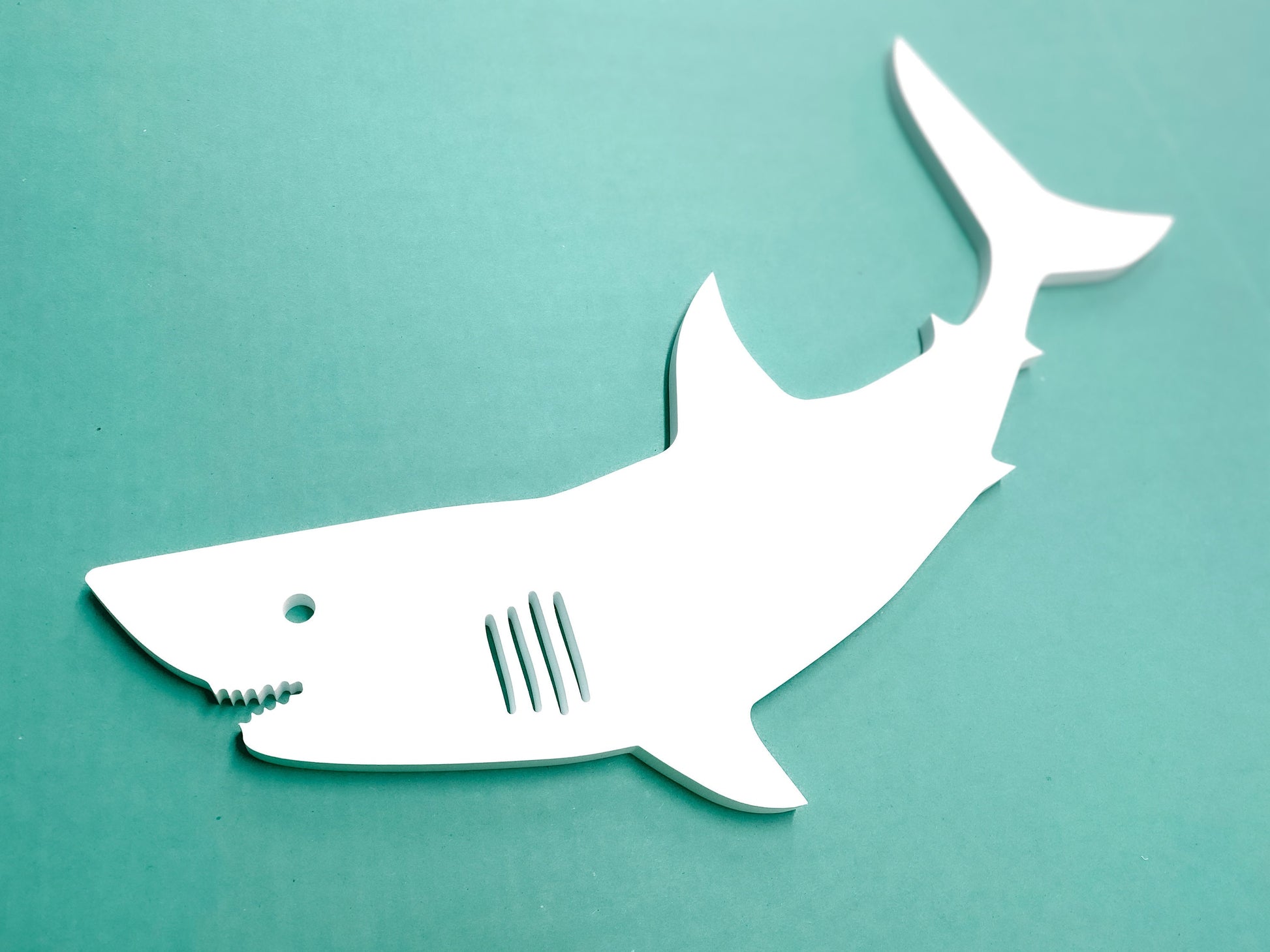 Large Outdoor Shark, Weatherproof PVC Shark Sign for Beach House, Exterior Coastal Home Decor, Shark Home Decor, Outdoor Beach House Art