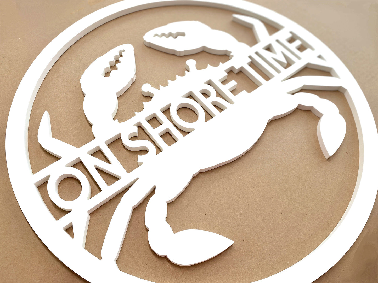 Crab Door Hanger, Weatherproof Crab Wreath, Beach House Outdoor Wall Art, Summer Coastal Decor, Maryland Crab Sign, Exterior Home Decor