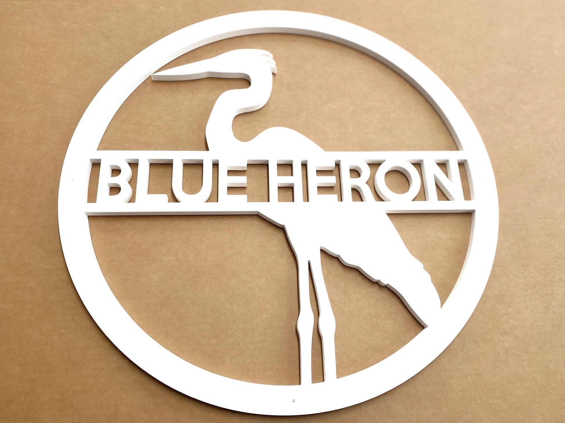 Weatherproof PVC Heron Front Door Hanger, Coastal Beach House Decor, Lake House Sign, River Life Home Decor, Blue Heron Welcome Sign