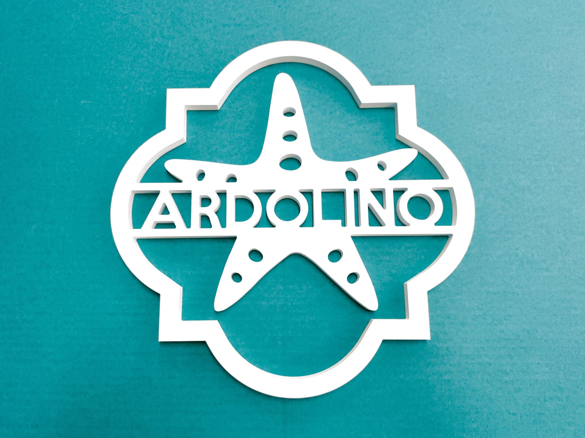 Custom Starfish Front Door Hanger, Weatherproof Beach House Wreath Sign with Custom Text, Starfish Welcome Sign, Outdoor Coastal Home Decor