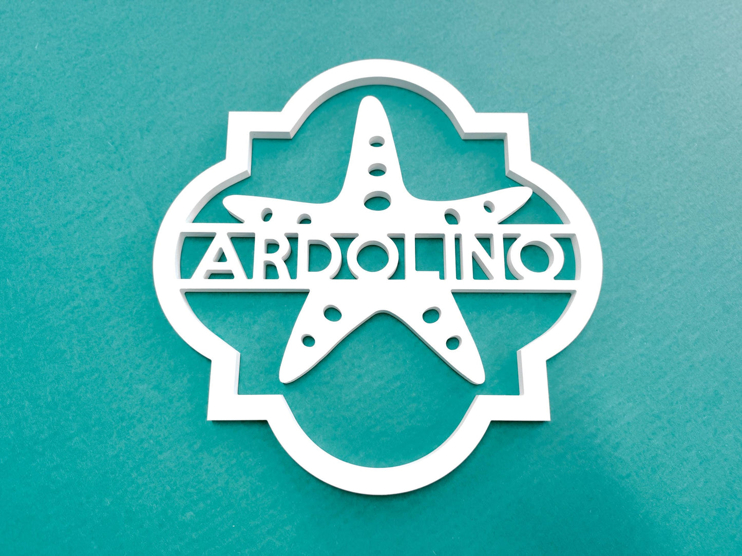 Custom Starfish Front Door Hanger, Weatherproof Beach House Wreath Sign with Custom Text, Starfish Welcome Sign, Outdoor Coastal Home Decor