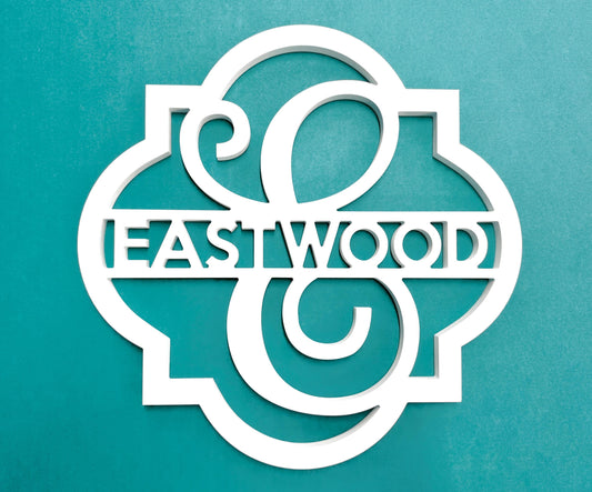 Last Name Monogram Wreath Sign for Front Door, Weatherproof Personalized Door Hanger, Wedding Gift for Couple, Engagement Gift