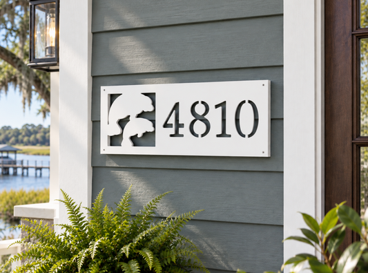 Manatee Address Sign – Weatherproof River & Coastal House Numbers