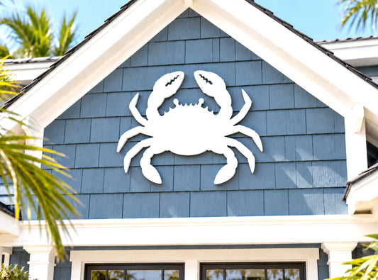 outdoor nautical crab wall art sign