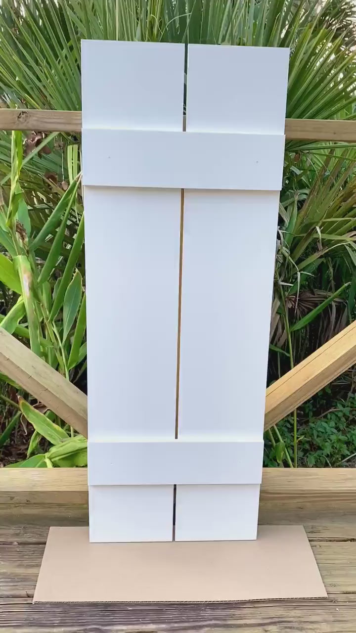 Weatherproof Shutter for House (No Design), PVC Exterior Window Treatments, Coastal Home Decorative Shutters, Florida House Decor