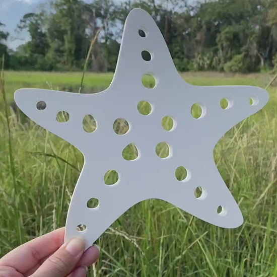 Starfish Shutter Add-On Decorations, Weatherproof PVC Exterior House Decor, Beach House Decor, Coastal Home Shutter Embellishments