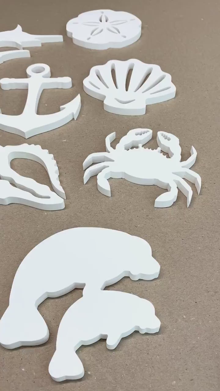 Anchor Shutter Add-On Decorations Set, Weatherproof PVC Exterior House Decor, Beach House Decor, Coastal Home Shutter Embellishments