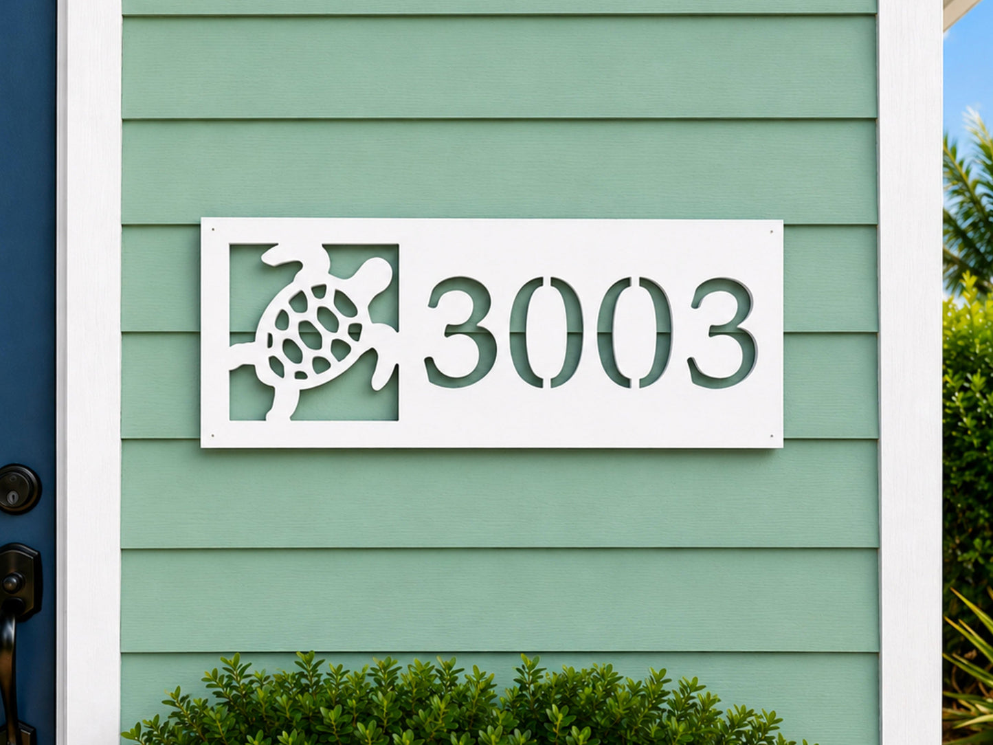 sea turtle address sign, sea turtle house numbers, outdoor coastal beach house decor, nautical address plaque