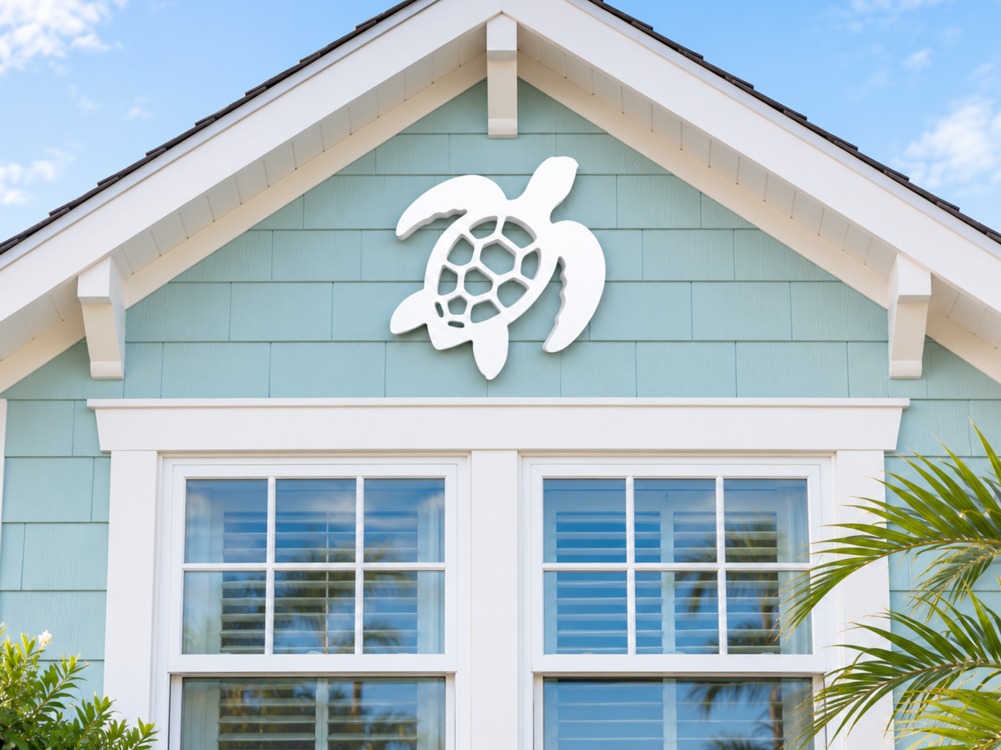 outdoor sea turtle wall art sign, exterior coastal beach house decor, nautical wall art